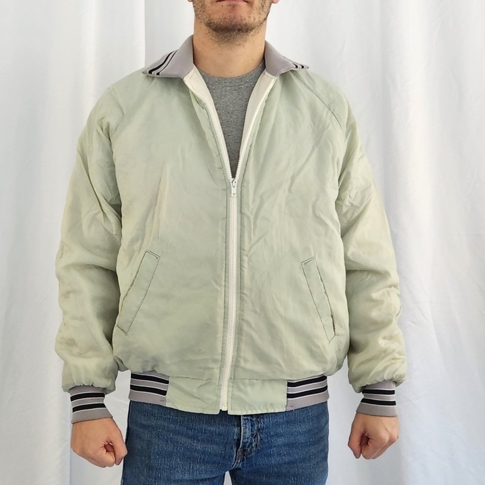 80s‎ Gray and Black Lightweight Jacket